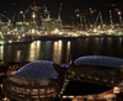 Порт Сингапура ночью