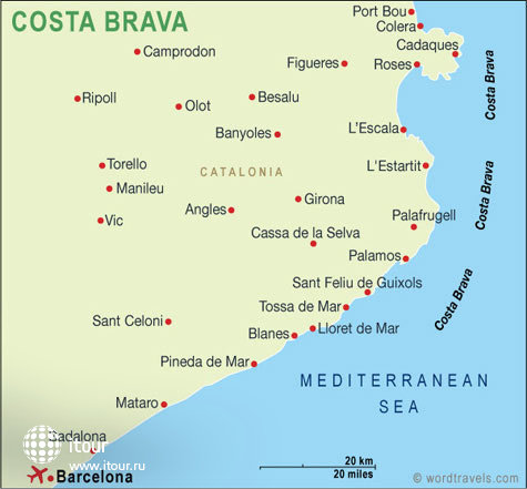 Resort centers Costa Brava