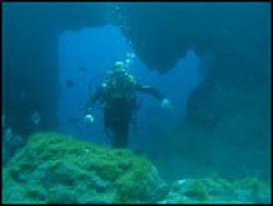 Diving in the places of shipwrecks