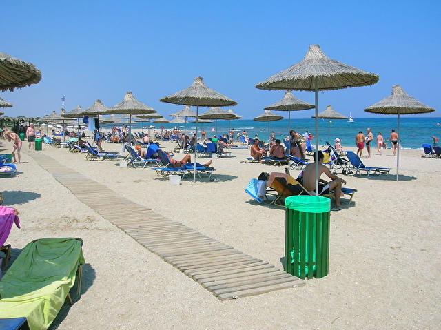 ANISSA BEACH, Греция.  Утро,пляж.