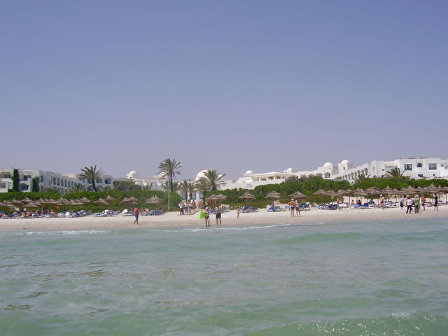 Вид отеля с моря MAHDIA PALACE, Тунис