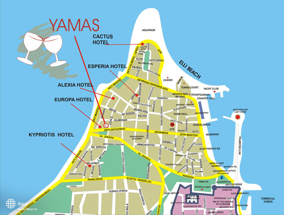 YAMAS -место расположения на карте